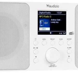 Rádio Genua FM/DAB+ Bluetooth 50W (Branco) - AUDIZIO