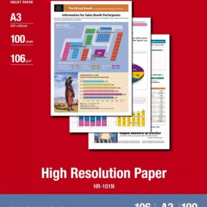 Papel Fotográfico de Alta Resolução HR-101N A3 (100 Folhas) – CANON