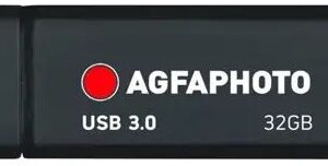 Pen Drive USB 32GB USB Type-A 3.0 (Preto) - AGFAPHOTO