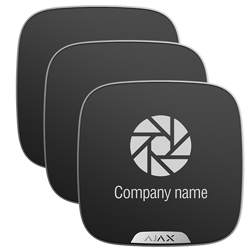 Pack x10 Coberturas Exteriores p/ Sirene AJ-STREETSIRENCUSTOM-B (Preto) - AJAX