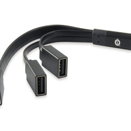 Cabo USB 3.1 Tipo C - 1x USB 3.0 + 2x USB 2.0 - HUBBIES01B - CONCEPTRONIC