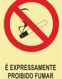 Sinais de Proibição - Fotoluminescente 2F. (45º com a Parede) 200x300mm