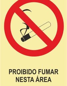 Sinais de Proibição – Fotoluminescente 1F. 300x400mm