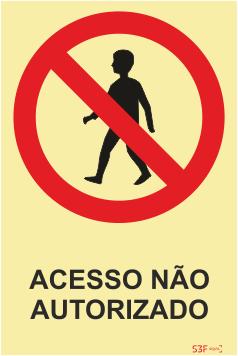 Sinais de Proibição - Fotoluminescente 2F. (45º com a Parede) 200x300mm