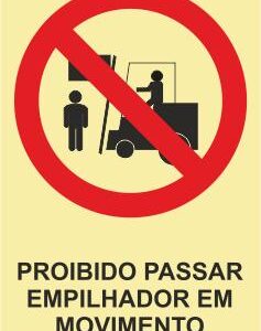 Sinais de Proibição - Fotoluminescente 2F. (45º com a Parede) 200x300mm