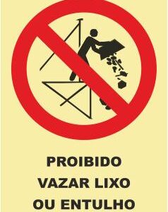 Sinais de Proibição – Fotoluminescente 1F. 150x200mm