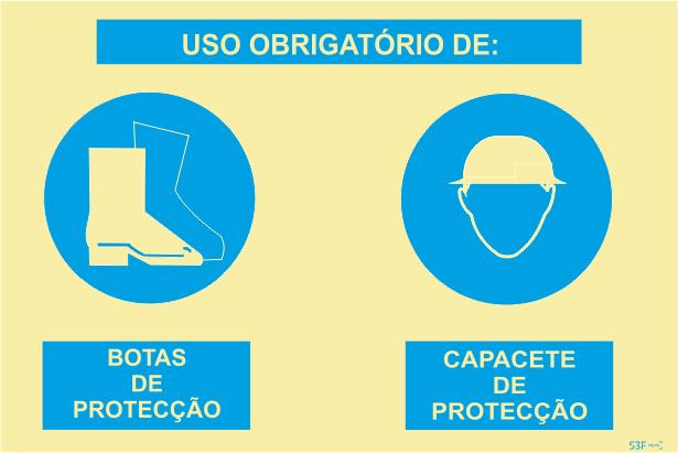 Sinal Composto - Fotoluminescente 2F. (45º com a Parede) 400x300mm
