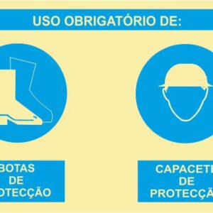 Sinal Composto - Fotoluminescente 2F. (Aplicação por Suspensão) 400x300mm