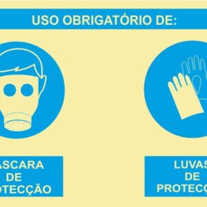 Sinal Composto - Fotoluminescente 2F. (45º com a Parede) 400x300mm
