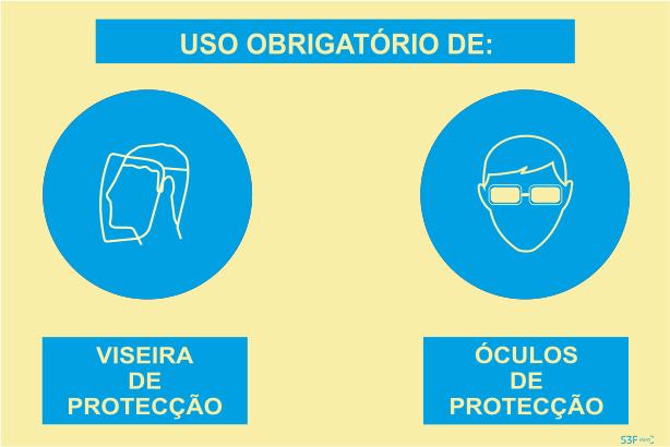 Sinal Composto - Fotoluminescente 1F. 400x300mm