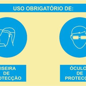 Sinal Composto - Fotoluminescente 2F. (Aplicação por Suspensão) 400x300mm