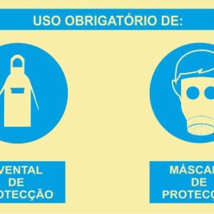 Sinal Composto – Fotoluminescente 2F. (45º com a Parede) 400x300mm