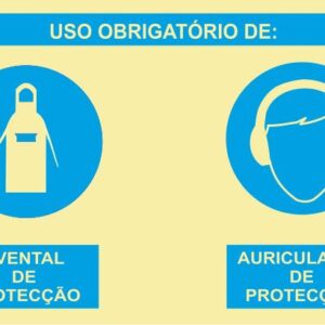 Sinal Composto - Fotoluminescente 2F. (Aplicação por Suspensão) 400x300mm
