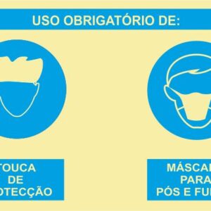 Sinal Composto – Fotoluminescente 2F. (Aplicação por Suspensão) 400x300mm