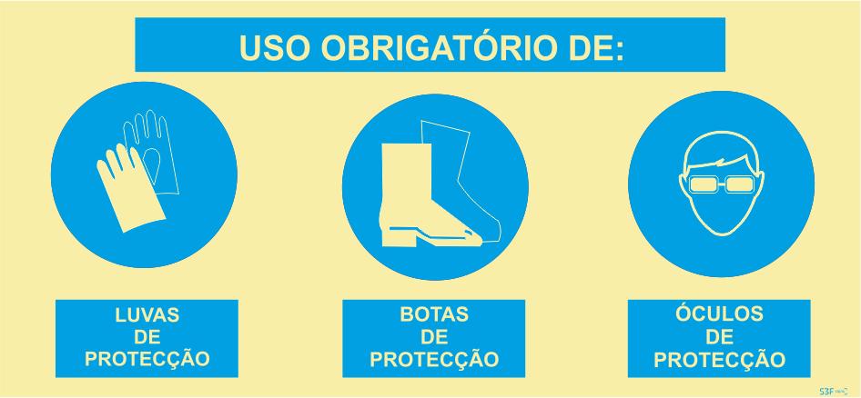 Sinal Composto - Fotoluminescente 1F. 600x300mm