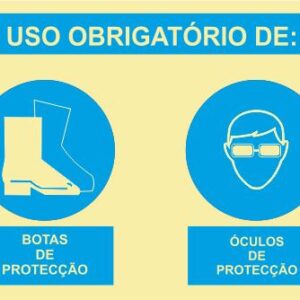 Sinal Composto - Fotoluminescente 1F. 800x300mm