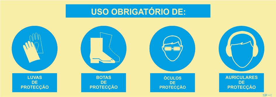 Sinal Composto - Fotoluminescente 1F. 800x300mm