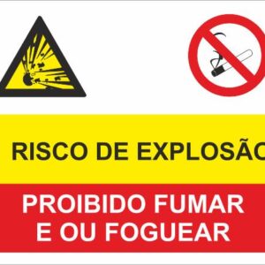 Sinal Composto - Fotoluminescente 2F. (Aplicação por Suspensão) 400x300mm