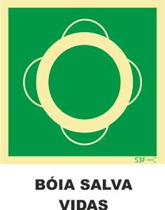 Sinais da Marinha - Fotoluminescente 2F. (Aplicação por Suspensão) 200x200mm