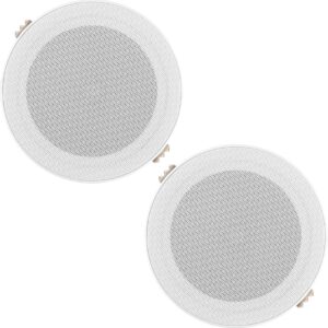 Pack 2x Altifalantes de Tecto Baixo Perfil 5 80W Branco IPX5 (MSLP50) – POWER DYNAMICS