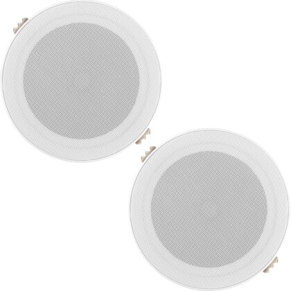 Pack 2x Altifalantes de Tecto Baixo Perfil 5 80W Branco IPX5 (MSLP50) - POWER DYNAMICS