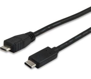Cabo MicroUSB B Macho – USB C Macho (1 metro) – EQUIP
