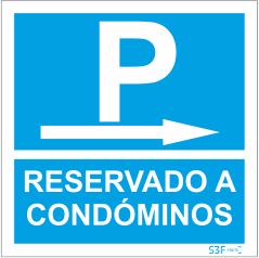 Sinal de Condomínio – Fotoluminescente 2F. (45º com a Parede) 400x400mm