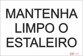 Sinal de Estaleiro - Alumínio (0.8mm espessura) 400x300mm