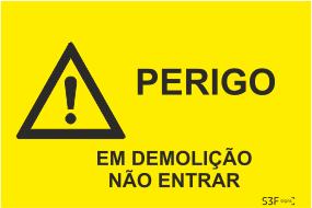 Sinal de Estaleiro - Fotoluminescente 2F. fiz. (90º com a Parede) 400x300mm
