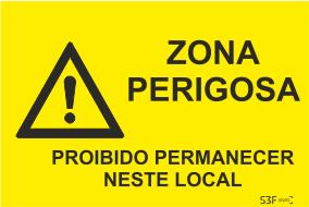 Sinal de Estaleiro - Vinil 400x300mm