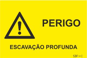 Sinal de Estaleiro - Fotoluminescente 2F. (Aplicação por Suspensão) 400x300mm