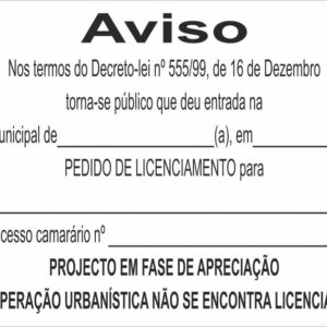 Sinal de Estaleiro - PVC Opaco 1200X0800mm