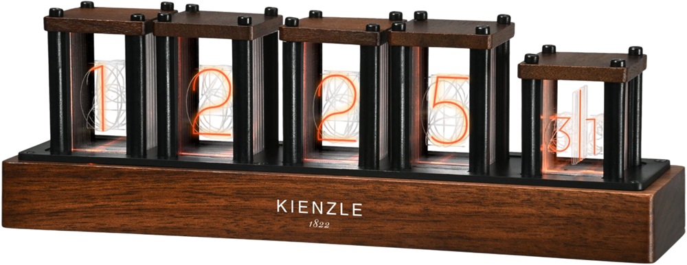 Relógio de Parede/Mesa Digital LED RGB (Castanho) - KIENZLE