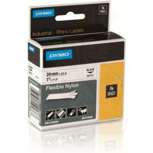 Fita Original Preto Sobre Branco (3,5 mts/2,4cm) - DYMO