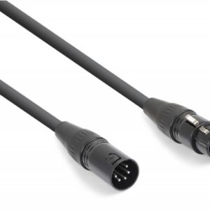 Cabo Conversor DMX Canon Femea 3 Pinos – DMX Canon Macho 5 Pinos – POWER DYNAMICS CONNEX