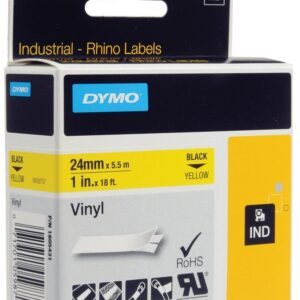 Fita Original Preto Sobre Amarelo (5,5 mts/2,4cm) - DYMO