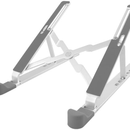 Suporte Dobrável e Regulável Xeno p/ Portátil e Tablets 17.3 (Cinzento) - 1LIFE