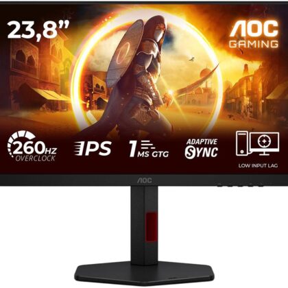 Monitor LED 23.8 G4 24G4ZR Full HD (Preto/Vermelho) - AOC