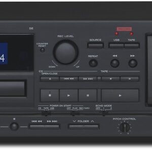 Leitor de CD e Cassete AD-850-SE c/ Entrada USB e Microfone - TEAC