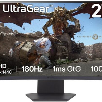 Monitor Curvo UltraGear VA 27 27GS60QC-B QHD 16:9 180Hz FreeSync (Preto) - LG