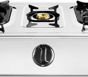 Fogareiro de 3 Bocas a Gás (Inox) - HAEGER