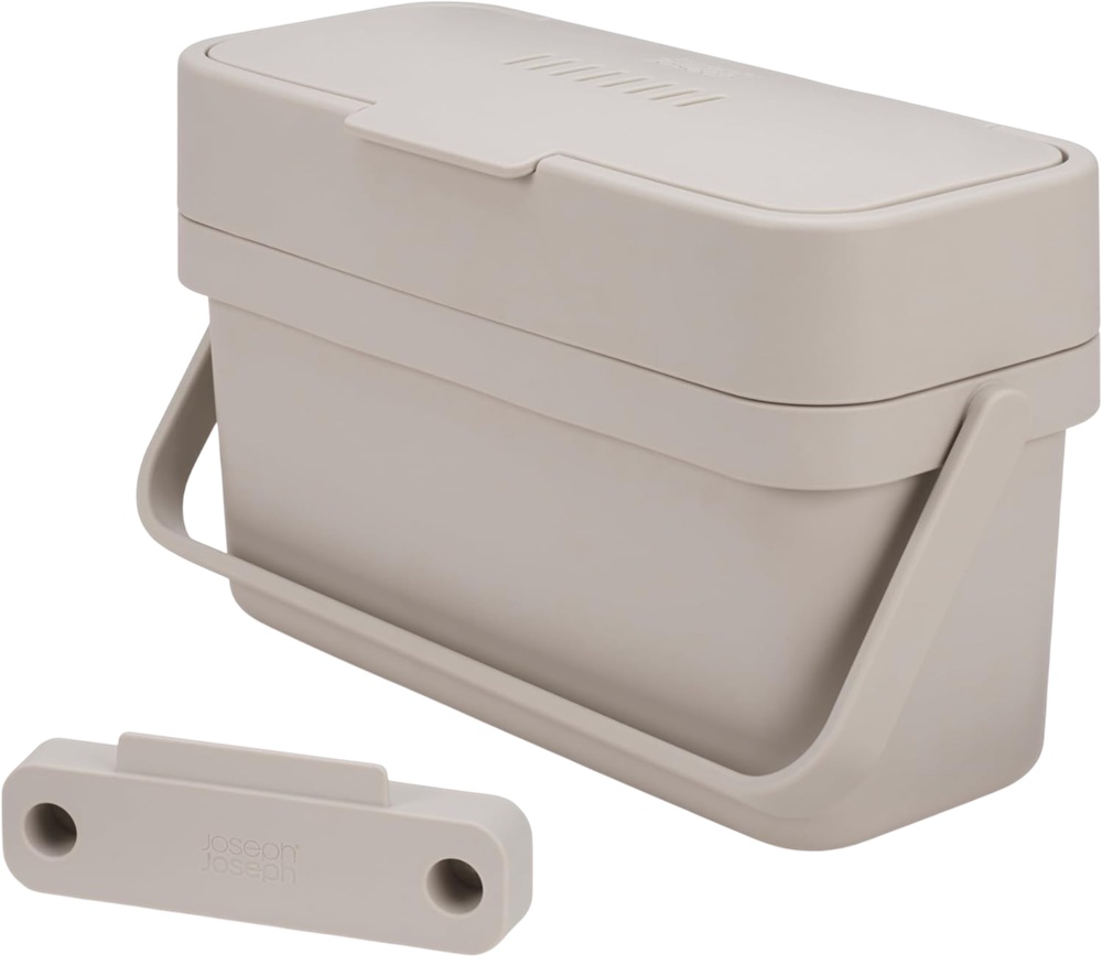Recipiente para Lixo Orgânico Retangular 4L (Cinza Claro) - JOSEPH JOSEPH