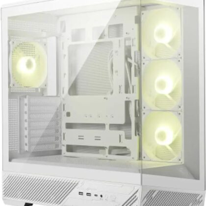Caixa ATX MAG Pano 130R PZ ARGB Tempered Glass (Branco) - MSI