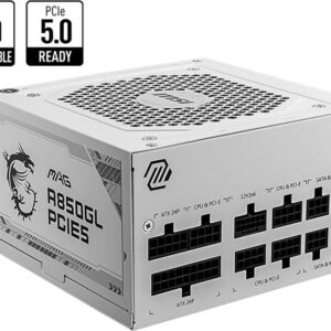 Fonte de Alimentação ATX MAG A850GL PCIE5 850W 3.0/PCIe 5.0 80 Plus Gold Full Modular Branca – MSI