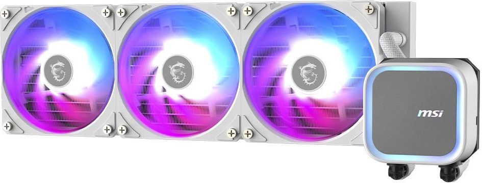 Water Cooler CPU MAG CoreLiquid A13 360mm ARGB All-In-One (Branco) - MSI