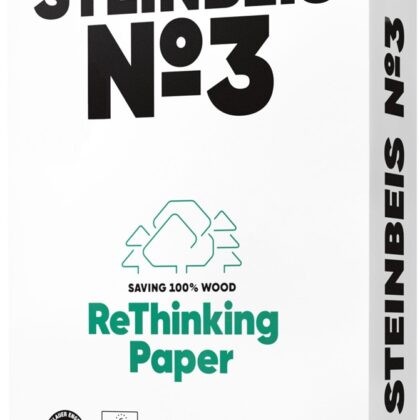 Resma 500x Folhas Papel Fotocopia Reciclado Nº3 Din A4 (80 Gr) - STEINBEIS