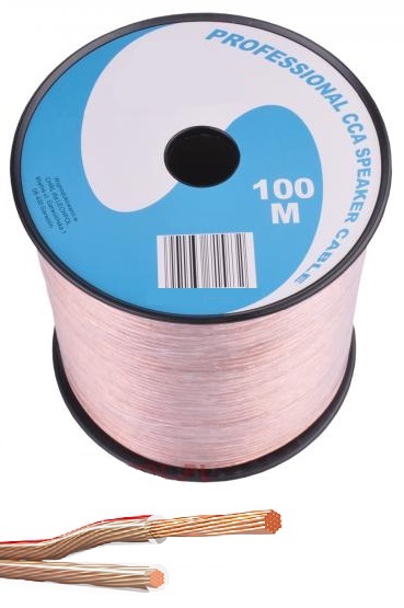 Bobine Cabo de Coluna Transparente 2x 0,50mm² (100 mts) - NIMO
