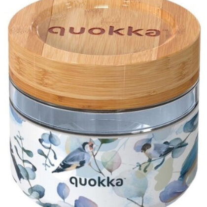 Recipiente de vidro para comida 500 ml c/ Tampa (Azul Natura) - QUOKKA