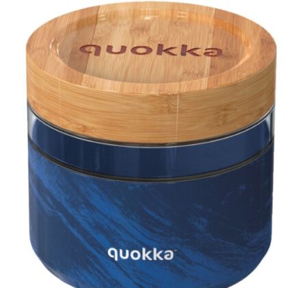 Recipiente de vidro para comida 820 ml c/ Tampa de madeira - QUOKKA