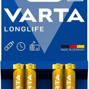 Blister 4x Pilhas Alcalinas LR03 AAA Long Life Extra Power - VARTA